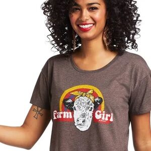 Ariat farm girl cow tshirt from buckle